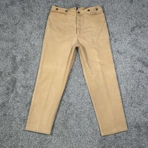 Vintage‎ Wah Maker Frontier Clothing Men's 42 Made in USA Brown Canvas Pants